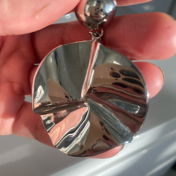 80’s cool statement silver earrings - Picture 7 of 9